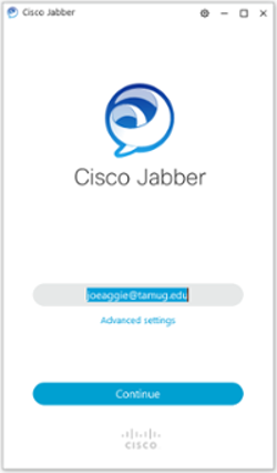Cisco Jabber Sign In